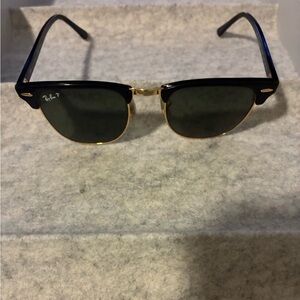Ray-Ban Black Frame with Gold Accents Sunglasses